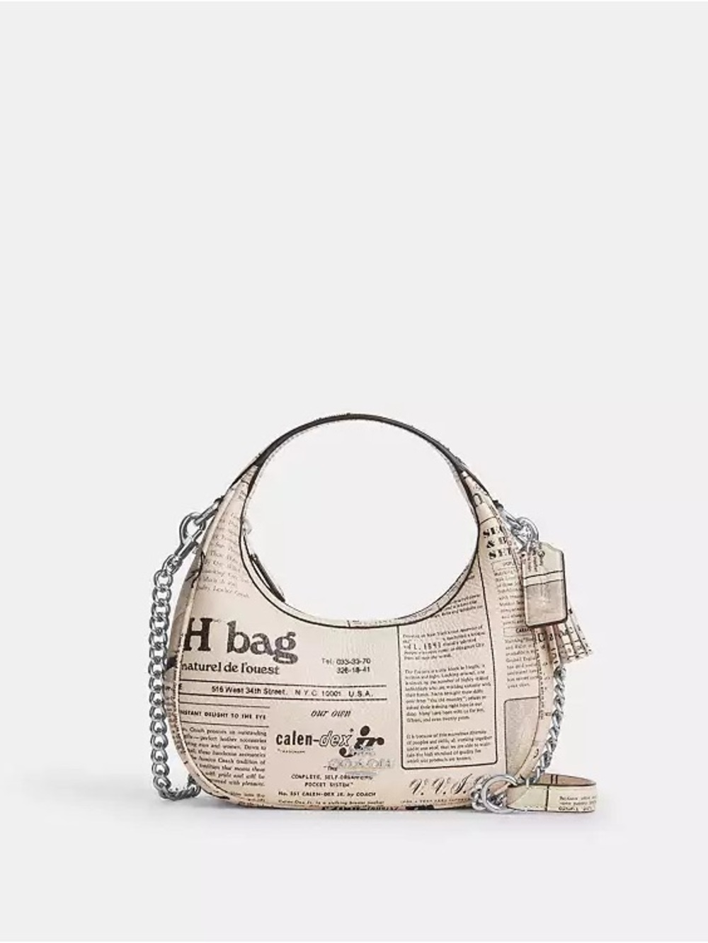Coach NWT Carmen Mini Crossbody Bag With Newspaper Print